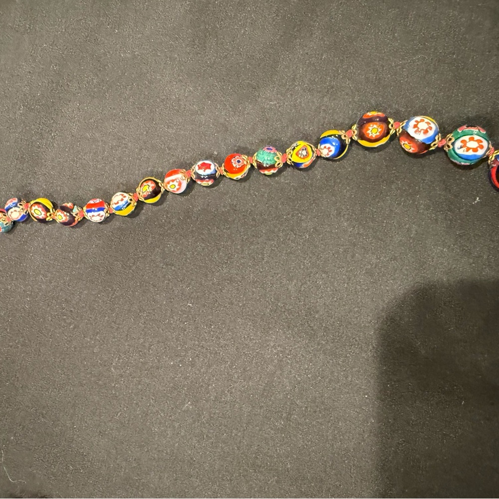 Vintage ERCOLE MORETTI Murano Glass Graduated Bead Millefiori Stunning Necklace - Picture 10 of 16
